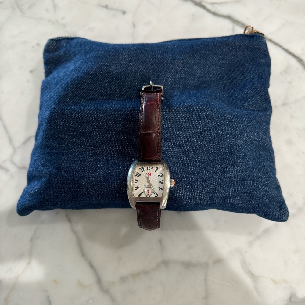 Authentic Women’s Michele Mini Urban Dress Watch with Alligator Band